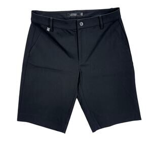 LAUREN Ralph Lauren Size 6 Black Stretch Bermuda Chino Shorts Career Casual